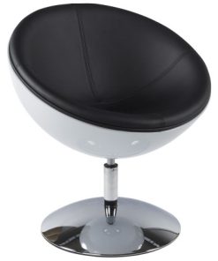 Lounge egg zwart/wit