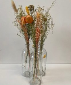 Vaas droogbloem oranje
